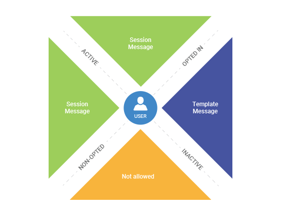 Session Messaging  vs  Template Messaging